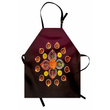 Flowers Burning Candles Apron