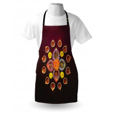 Flowers Burning Candles Apron