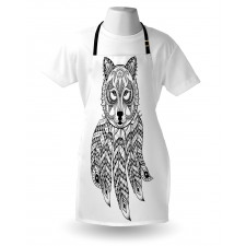 Native America Wolf Head Apron