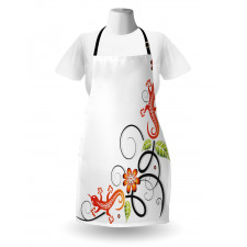 Baby Lizard and Flower Apron