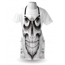 Skull Face Angry Apron