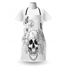 Skulls Butterflies Apron