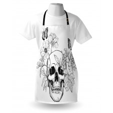 Skulls Butterflies Apron