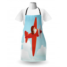 Airplane Flying Cloud Apron
