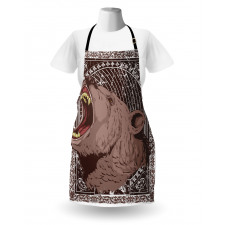 Growling Grizzly Bear Apron