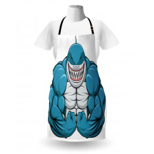 Toothy White Shark Smiling Apron