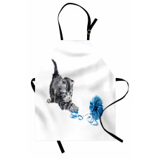 Playful Baby Kitten Furry Apron