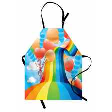 Rainbow Romantic Hearts Apron