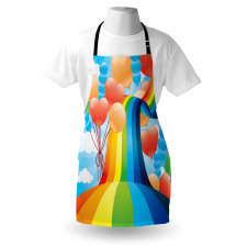 Rainbow Romantic Hearts Apron