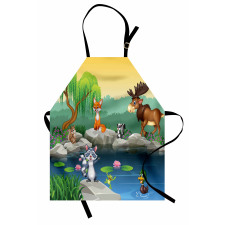 Funny Mascot Animals Apron