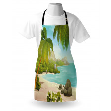 Palm Trees and Rocks Apron