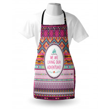 Striped Geometric Apron