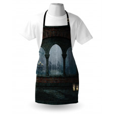 Medieval Castle at Night Apron