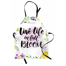 Floral Violets Bloom Apron