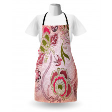 Swirl Leaf Lines Bohem Apron