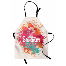 Lettering and Palms Apron