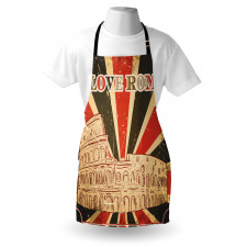 Italian Rome Lettering Apron