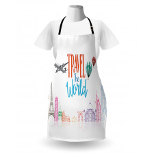 Travel World Lettering Apron