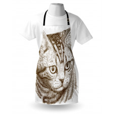 Portrait of a Kitty Hipster Apron