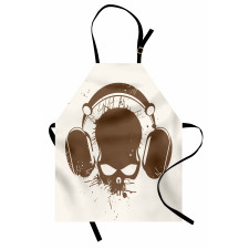 DJ Grunge Retro Skull Apron