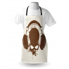 DJ Grunge Retro Skull Apron