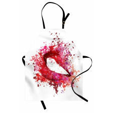 Smiling Woman Lips Effects Apron