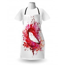 Smiling Woman Lips Effects Apron