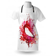 Smiling Woman Lips Effects Apron