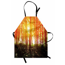 Foggy Forest Scenery Apron