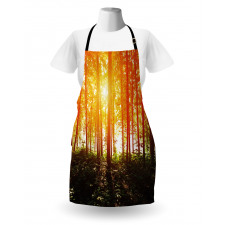 Foggy Forest Scenery Apron