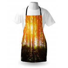 Foggy Forest Scenery Apron