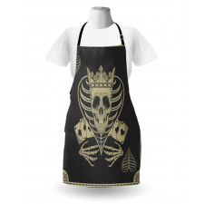 Vector Skull Poker Cards Apron