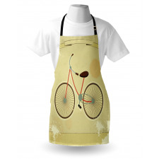 Bisikletli Mutfak Önlüğü Soyut Bisiklet Resmi