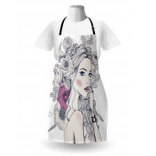 Butterfly Woman Portrait Apron