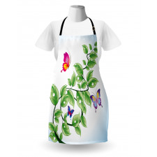 Floral Leaves Branches Apron