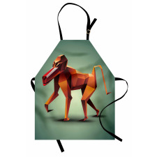 Polygonal Wild Monkey Apron