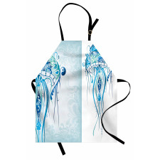 Ocean Jellyfish Paisley Apron