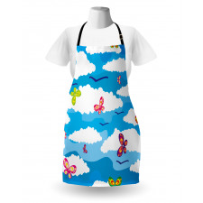 Clouds Butterfly Summer Apron