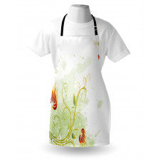 Retro Grunge Swirl Petal Apron