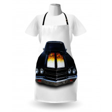 Vintage Retro Car Flame Apron