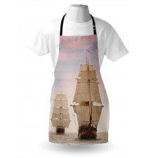 Wooden Sailing Ship Waves Apron