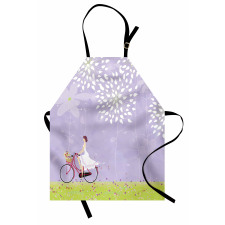 Girl Riding Bike Windy Apron