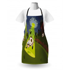 Farm Cow Alien Comics Apron