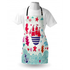 Sailing Ship Anchor Sea Apron