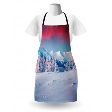 Sunset Snowy Winter Apron