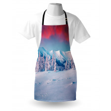 Sunset Snowy Winter Apron