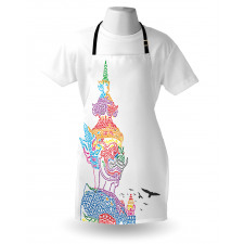 Asian Ancient Dragon Face Apron