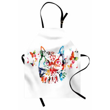 Abstract Wild Birds Owl Apron