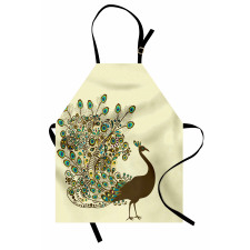 Peacock Bird Profile Apron