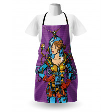 Futuristic Sci-Fi Woman Apron